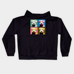 Pop Retro Art Soft Coated Wheaten Terrier - Cute Puppy Kids Hoodie